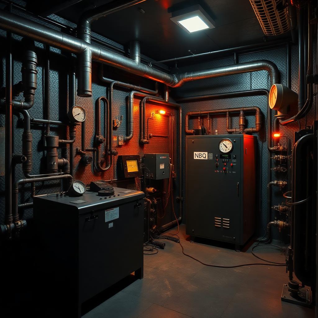 Sala técnica del IBERA-12 con filtración NBQ y banco de baterías